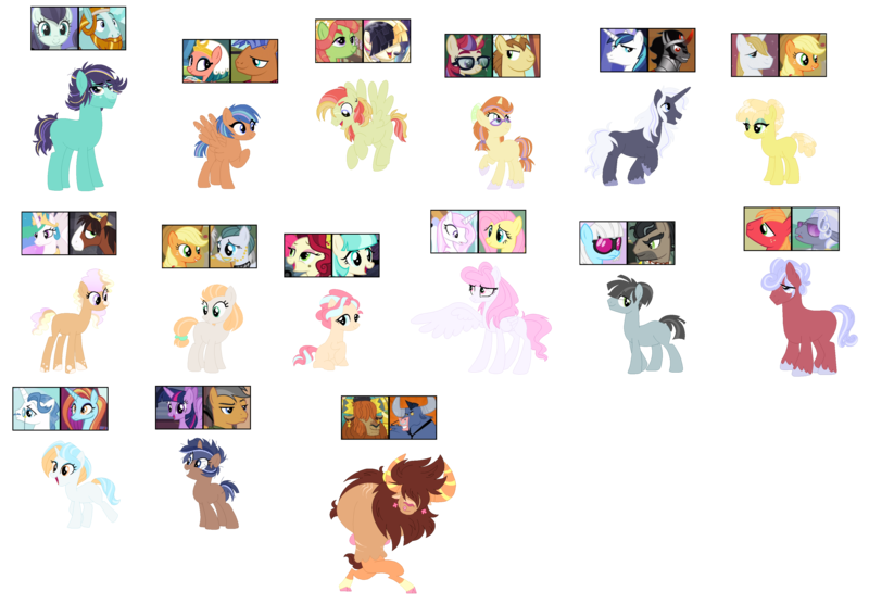 Size: 3710x2580 | Tagged: safe, artist:tragedy-kaz, derpibooru import, applejack, big macintosh, cherry jubilee, cloudy quartz, coco pommel, coloratura, doctor caballeron, donut joe, fancypants, fleur-de-lis, fluttershy, hoity toity, iron will, king sombra, moondancer, photo finish, prince blueblood, prince rutherford, princess celestia, quibble pants, rockhoof, sassy saddles, shining armor, somnambula, songbird serenade, tree hugger, trouble shoes, twilight sparkle, twilight sparkle (alicorn), alicorn, earth pony, minotaur, pegasus, pony, unicorn, yak, my little pony: the movie, crack ship offspring, female, frown, headworn microphone, image, magical gay spawn, magical lesbian spawn, male, mare, offspring, parent:applejack, parent:big macintosh, parent:cherry jubilee, parent:cloudy quartz, parent:coco pommel, parent:coloratura, parent:doctor caballeron, parent:donut joe, parent:fancypants, parent:fleur-de-lis, parent:fluttershy, parent:hoity toity, parent:iron will, parent:king sombra, parent:moondancer, parent:photo finish, parent:prince blueblood, parent:prince rutherford, parent:princess celestia, parent:quibble pants, parent:rockhoof, parent:sassy saddles, parent:shining armor, parent:somnambula, parent:songbird serenade, parent:tree hugger, parent:trouble shoes, parent:twilight sparkle, png, screencap reference, simple background, smiling, stallion, sunglasses, transparent background