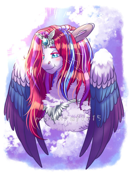 Size: 1280x1712 | Tagged: safe, artist:malinraf1615, derpibooru import, zipp storm, pegasus, pony, alternate hairstyle, chest fluff, crown, female, g5, image, jewelry, jpeg, mare, regalia, solo