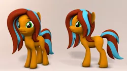 Size: 1920x1080 | Tagged: safe, artist:whiteskypony, derpibooru import, oc, oc:sunblaze, unofficial characters only, earth pony, pony, 3d, female, image, jpeg, mare, solo