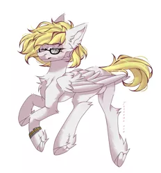 Size: 1115x1199 | Tagged: safe, derpibooru import, oc, oc:ludwig, oc:ludwig von leeb, unofficial characters only, bird, duck, pegasus, pony, glasses, image, male, png, solo, stallion, wings