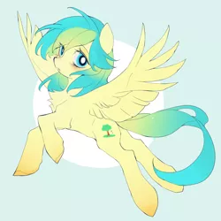 Size: 3500x3500 | Tagged: safe, artist:amo, derpibooru import, oc, oc:nature guard, unofficial characters only, pegasus, pony, blushing, chest fluff, female, flying, image, looking at you, oc自然守护, pegasus oc, png, simple background, solo, solo female, spread wings, wings
