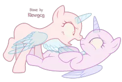 Size: 1354x918 | Tagged: safe, artist:klewgcg, derpibooru import, oc, unofficial characters only, alicorn, pony, alicorn oc, angry, bald, base, cheek squish, duo, eyelashes, female, floppy ears, horn, image, mare, open mouth, png, raised hoof, simple background, squishy cheeks, transparent background, wings