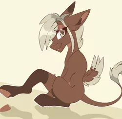 Size: 2048x2001 | Tagged: safe, artist:tessa_key_, derpibooru import, oc, oc:kaira, unofficial characters only, pegasus, pony, image, jpeg, leonine tail, looking at you, smiling, solo, tail