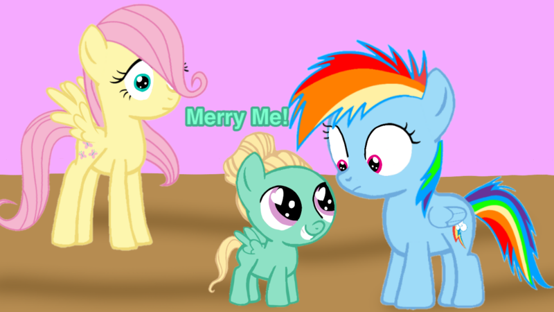 Size: 1280x720 | Tagged: safe, artist:mlplary6, derpibooru import, fluttershy, rainbow dash, zephyr breeze, pegasus, pony, colt, colt zephyr breeze, female, filly, filly fluttershy, filly rainbow dash, image, male, misspelling, png, shipping, straight, unrequited love, younger, zephdash