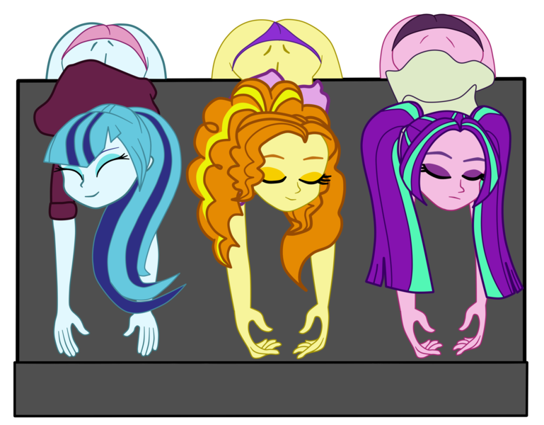 Size: 4069x3173 | Tagged: suggestive, artist:gmaplay, derpibooru import, adagio dazzle, aria blaze, sonata dusk, equestria girls, adagio dat-azzle, arse-ia blaze, ass, butt, clothes, dimples of venus, face down ass up, image, png, sleeping, sonata donk, the dat-azzlings, the dazzlings, unconscious, underwear