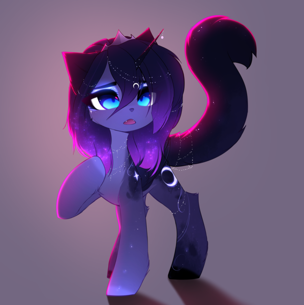 Size: 4304x4319 | Tagged: source needed, safe, artist:magnaluna, derpibooru import, princess luna, alicorn, cat, cat pony, original species, cat tail, female, horn, image, png, simple background, solo, species swap, tail, wings