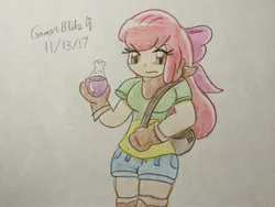 Size: 3264x2448 | Tagged: safe, artist:gmangamer25, derpibooru import, apple bloom, human, humanized, image, jpeg, older, potion, satchel, traditional art