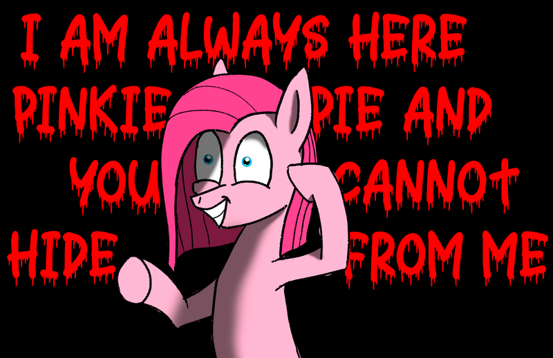 Size: 2735x1775 | Tagged: safe, artist:mrtank667, derpibooru import, pinkie pie, earth pony, pony, black background, crazy face, eyes open, faic, image, pinkamena diane pie, png, raised hoof, scary face, simple background, solo