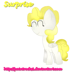 Size: 1024x1024 | Tagged: safe, artist:paintrocks1, derpibooru import, surprise, pegasus, pony, adoraprise, cute, eyes closed, female, folded wings, g1, g1 to g4, g4, generation leap, image, mare, pink text, png, simple background, smiling, text, transparent background, wings, yellow text