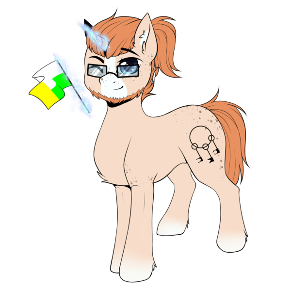 Size: 1200x1200 | Tagged: safe, artist:lunciakkk, derpibooru import, oc, oc:mckeypl, unicorn, derpibooru community collaboration, 2022 community collab, commission, image, male, png, solo