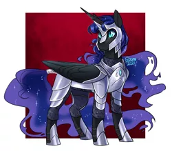 Size: 1280x1120 | Tagged: safe, artist:its-gloomy, derpibooru import, nightmare moon, alicorn, pony, armor, image, jpeg, solo