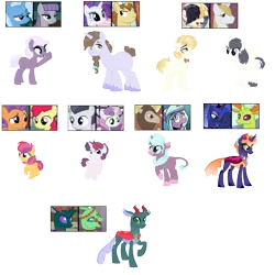 Size: 2000x2000 | Tagged: safe, artist:tragedy-kaz, derpibooru import, idw, apple bloom, donut joe, free love (changedling), maud pie, pharynx, prince blueblood, princess luna, radiant hope, rarity, rumble, scorpan, songbird serenade, sweetie belle, tender taps, thorax, trixie, oc, alicorn, changedling, changeling, pony, unicorn, my little pony: the movie, base used, female, headworn microphone, image, king thorax, magical lesbian spawn, male, mare, offspring, parent:apple bloom, parent:donut joe, parent:free love, parent:maud pie, parent:pharynx, parent:prince blueblood, parent:princess luna, parent:radiant hope, parent:rarity, parent:rumble, parent:scorpan, parent:songbird serenade, parent:sweetie belle, parent:tender taps, parent:thorax, parent:trixie, parents:rumbelle, parents:tenderbloom, png, prince pharynx, raised hoof, screencap reference, simple background, stallion, transparent background, unshorn fetlocks