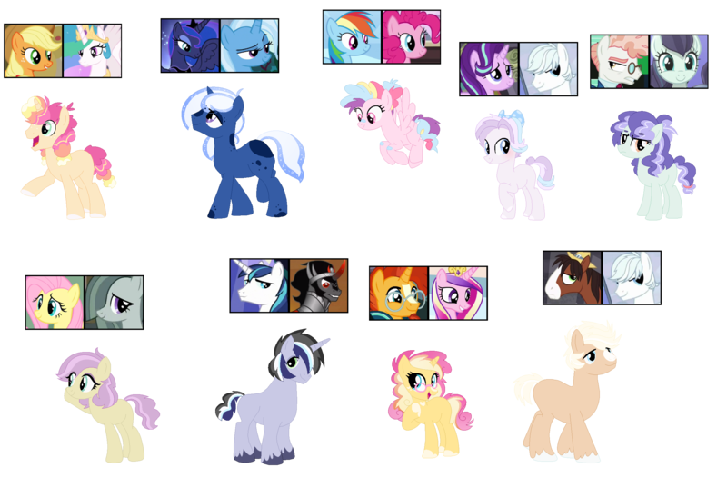 Size: 2500x1645 | Tagged: safe, artist:tragedy-kaz, derpibooru import, coloratura, double diamond, fluttershy, king sombra, marble pie, pinkie pie, rainbow dash, shining armor, starlight glimmer, svengallop, trouble shoes, oc, earth pony, pegasus, pony, unicorn, base used, female, image, magical gay spawn, magical lesbian spawn, male, mare, offspring, parent:applejack, parent:coloratura, parent:double diamond, parent:fluttershy, parent:king sombra, parent:marble pie, parent:pinkie pie, parent:princess cadance, parent:princess celestia, parent:princess luna, parent:rainbow dash, parent:shining armor, parent:starlight glimmer, parent:sunburst, parent:svengallop, parent:trixie, parent:trouble shoes, parents:applelestia, parents:glimmerdiamond, parents:luxie, parents:marbleshy, parents:pinkiedash, parents:shiningsombra, parents:sundence, parents:svera, png, screencap reference, simple background, stallion, transparent background