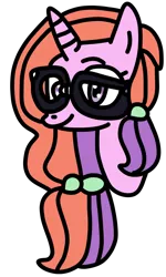 Size: 600x1000 | Tagged: safe, artist:jadeharmony, derpibooru import, oc, oc:chemical sunshine, unofficial characters only, alicorn, pony, icey-verse, alicorn oc, female, glasses, horn, image, magical lesbian spawn, mare, offspring, parent:luster dawn, parent:potion nova, parents:lusternova, png, simple background, solo, transparent background, wings