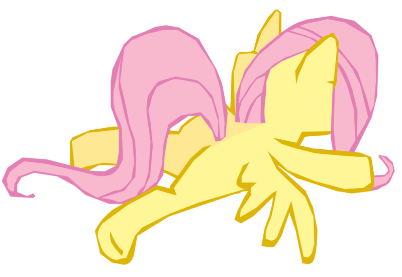 Size: 1280x882 | Tagged: safe, artist:benpictures1, derpibooru import, fluttershy, pegasus, pony, a dog and pony show, butt, cute, female, flutterbutt, image, inkscape, missing cutie mark, plot, png, shyabetes, simple background, solo, transparent background, vector, white background