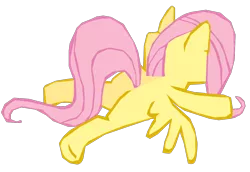 Size: 1280x882 | Tagged: safe, artist:benpictures1, derpibooru import, fluttershy, pegasus, pony, a dog and pony show, butt, cute, female, flutterbutt, image, inkscape, missing cutie mark, plot, png, shyabetes, simple background, solo, transparent background, vector, white background