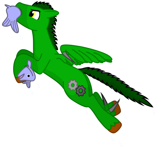 Size: 2460x2327 | Tagged: safe, artist:guardian talon, derpibooru import, oc, unofficial characters only, fish, original species, pony, derpibooru community collaboration, 2022 community collab, derpibooru exclusive, flying, image, male, png, simple background, solo, stallion, talons, transparent background, unshorn fetlocks, water drops
