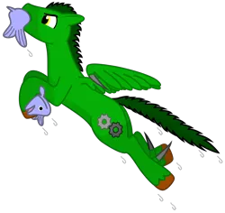 Size: 2460x2327 | Tagged: safe, artist:guardian talon, derpibooru import, oc, unofficial characters only, fish, original species, pony, derpibooru community collaboration, 2022 community collab, derpibooru exclusive, flying, image, male, png, simple background, solo, stallion, talons, transparent background, unshorn fetlocks, water drops