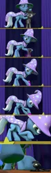 Size: 1920x6477 | Tagged: safe, artist:gmodpon-e, derpibooru import, trixie, oc, oc:inkenel, pony, unicorn, comic, image, macro, micro, png, shrink, shrinking, size difference