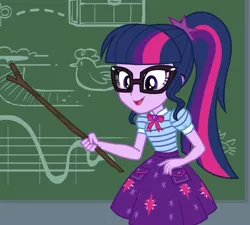 Size: 610x548 | Tagged: safe, derpibooru import, screencap, sci-twi, twilight sparkle, equestria girls, equestria girls series, holidays unwrapped, spoiler:eqg series (season 2), cropped, image, png, solo, the cider louse fools