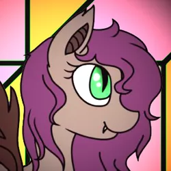 Size: 322x322 | Tagged: artist needed, safe, derpibooru import, oc, oc:vampy, bat pony, pony, avatar, bat pony oc, bat wings, cute, image, jpeg, simple background, smiling, wings