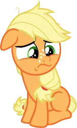 Size: 3000x4968 | Tagged: safe, artist:cloudyglow, derpibooru import, applejack, pony, going to seed, .ai available, female, filly, filly applejack, image, png, simple background, solo, transparent background, vector, younger