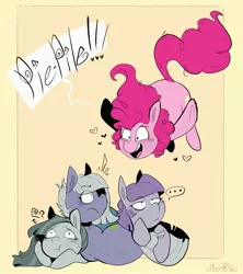 Size: 2664x3000 | Tagged: safe, artist:urbanqhoul, derpibooru import, limestone pie, marble pie, maud pie, pinkie pie, earth pony, pony, female, image, jpeg, pie sisters, siblings, sisters