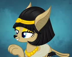 Size: 2500x1991 | Tagged: safe, artist:108-zeroforce, artist:lazuli0209, derpibooru import, oc, oc:tamankh, unofficial characters only, pony, sphinx, base used, female, gradient background, image, mare, png, simple background, solo