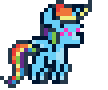 Size: 108x90 | Tagged: safe, artist:cammy, derpibooru import, rainbow dash, animated, animated ych, commission, flying, gif, image, pixel art, simple background, sprite, transparent background, your character here