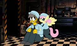 Size: 1182x715 | Tagged: safe, artist:haileykitty69, derpibooru import, fluttershy, human, pegasus, five nights at freddy's, fluttermour, image, png, seymour skinner, the simpsons