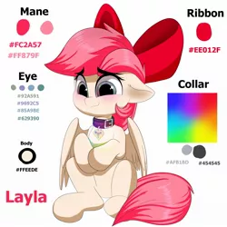 Size: 1900x1900 | Tagged: safe, artist:joaothejohn, derpibooru import, oc, oc:layla, unofficial characters only, pegasus, pony, fanfic, ankh, blushing, bow, collar, cute, fanfic art, full body, image, jpeg, missing cutie mark, pet, pony driland, reference, reference sheet, ribbon, simple background, solo, white background, wings