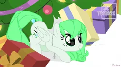 Size: 1920x1079 | Tagged: safe, artist:tosh03x, derpibooru import, oc, oc:sparrow gale, unofficial characters only, pegasus, pony, christmas, female, green mane, holiday, image, jewelry, mare, necklace, pegasus oc, png, solo, wings