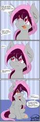 Size: 989x3000 | Tagged: safe, artist:freefraq, derpibooru import, oc, oc:cherry slime, oc:lilac san, bat pony, goo, goo pony, original species, bat pony oc, bat wings, cute, image, png, wings