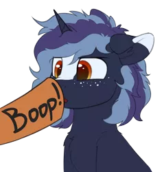 Size: 2298x2406 | Tagged: safe, artist:zippysqrl, derpibooru import, oc, oc:sign, oc:witching hour, unofficial characters only, pony, unicorn, boop, bust, chest fluff, floppy ears, freckles, image, male, png, simple background, transparent background