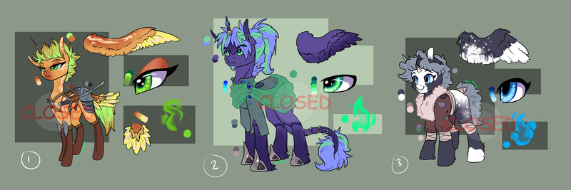 Size: 3000x1000 | Tagged: safe, artist:joan-grace, derpibooru import, oc, unofficial characters only, alicorn, pony, alicorn oc, clothes, female, frown, horn, image, male, mare, png, smiling, stallion, watermark, wings