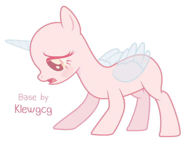 Size: 1253x949 | Tagged: safe, artist:klewgcg, derpibooru import, oc, unofficial characters only, alicorn, pony, alicorn oc, bald, base, eyelashes, female, horn, image, mare, png, sad, solo, wings