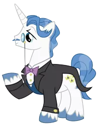 Size: 3000x3850 | Tagged: safe, artist:the smiling pony, derpibooru import, fancypants, pony, unicorn, blue eyes, blue mane, blue tail, full body, high res, horn, image, male, png, simple background, smiling, solo, stallion, standing, tail, transparent background, unshorn fetlocks, vector