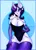 Size: 2893x3972 | Tagged: suggestive, artist:minamikoboyasy, derpibooru import, rarity, anthro, unicorn, bare shoulders, breasts, busty rarity, cleavage, clothes, curved horn, evening gloves, eyeshadow, female, gloves, high res, horn, image, jewelry, leotard, long gloves, makeup, necklace, png, socks, solo, solo female, thigh highs