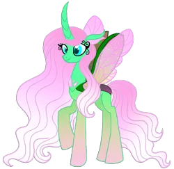 Size: 875x849 | Tagged: safe, artist:madlilon2051, derpibooru import, changeling queen oc, oc, oc:flora, unofficial characters only, changeling, changeling queen, base used, changedling queen, female, image, png, raised hoof, simple background, smiling, transparent background