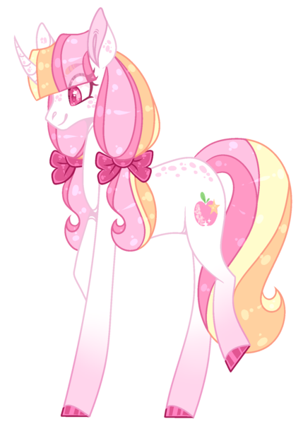 Size: 1280x1790 | Tagged: safe, artist:lilywolfpie-yt, derpibooru import, oc, oc:sunshine peach, pony, unicorn, female, image, mare, png, simple background, solo, transparent background