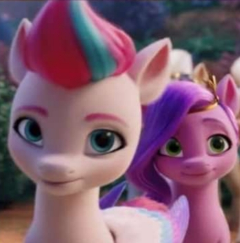 Size: 348x352 | Tagged: safe, derpibooru import, screencap, pipp petals, zipp storm, my little pony: a new generation, spoiler:my little pony: a new generation, female, g5, image, jpeg, siblings, sisters