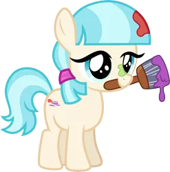 Size: 3000x3034 | Tagged: safe, artist:cloudyglow, derpibooru import, coco pommel, pony, made in manehattan, cocobetes, cute, female, filly, image, png, simple background, solo, transparent background, vector