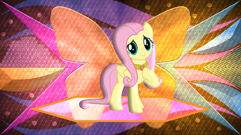 Size: 3840x2160 | Tagged: safe, artist:jhayarr23, artist:laszlvfx, derpibooru import, edit, fluttershy, pegasus, pony, element of kindness, female, high res, hoof on chest, image, looking at you, mare, png, smiling, smiling at you, solo, wallpaper, wallpaper edit