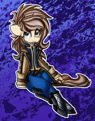 Size: 1280x1644 | Tagged: safe, artist:kranonetwork, derpibooru import, oc, pegasus, fallout equestria, clothes, duster, enclave, female, image, jpeg, long coat, pegasus enclave, solo, stable-tec, vault suit