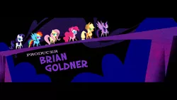 Size: 1920x1080 | Tagged: safe, derpibooru import, official, screencap, applejack, fluttershy, pinkie pie, rainbow dash, rarity, twilight sparkle, twilight sparkle (alicorn), alicorn, earth pony, pegasus, pony, unicorn, my little pony: the movie, brian goldner, bridge, claus studios, concept art, credits, female, image, jpeg, mane six, mare, pointy ponies, wip