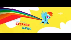 Size: 1920x1080 | Tagged: safe, derpibooru import, official, screencap, rainbow dash, pony, my little pony: the movie, claus studios, cloud, concept art, credits, female, flying, image, jpeg, mare, pointy ponies, rainbow trail, stephen davis, wip