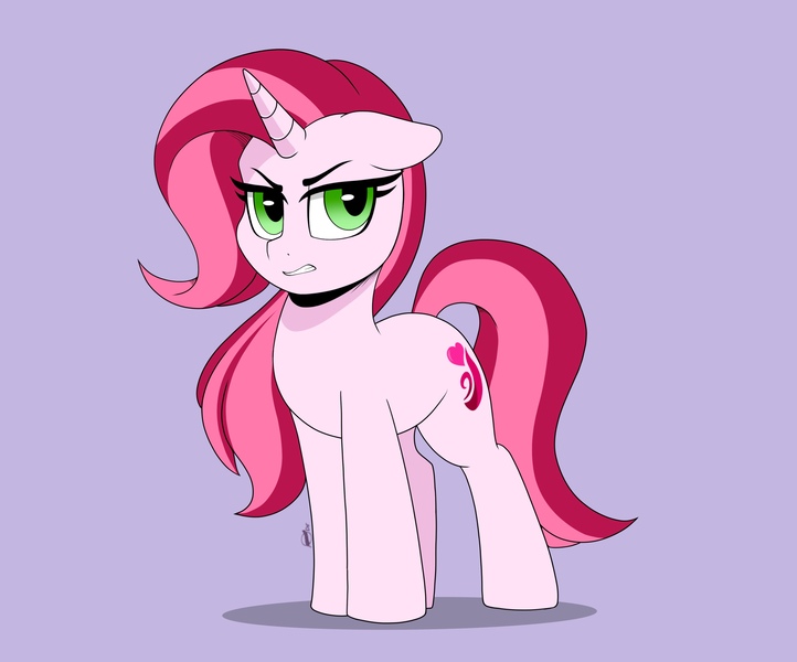 Size: 3783x3142 | Tagged: safe, artist:rand-dums, derpibooru import, oc, unofficial characters only, pony, unicorn, angry, female, gritted teeth, horn, image, jpeg, simple background, solo, unicorn oc