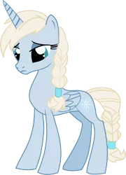 Size: 510x710 | Tagged: safe, artist:sl1283, derpibooru import, ponified, alicorn, pony, elsa, frown, frozen (movie), image, lidded eyes, png, sad, simple background, solo, transparent background, vector