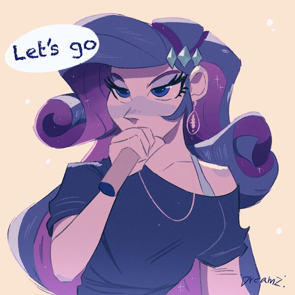 Size: 2048x2048 | Tagged: safe, artist:dreamsiiickle, derpibooru import, rarity, equestria girls, bra, bra strap, clothes, ear piercing, earring, female, image, jewelry, jpeg, let's go, meme, microphone, piercing, ponified meme, solo, underwear