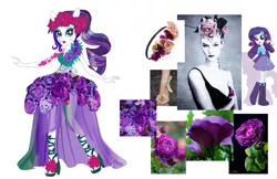 Size: 5100x3300 | Tagged: safe, artist:cimmi cumes, official, rarity, equestria girls, legend of everfree, concept art, crystal gala, crystal gala dress, flower, flower in hair, image, jpeg, photo